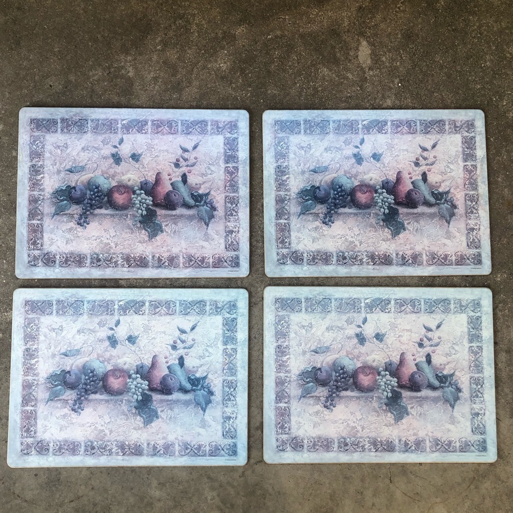 Pimpernel Set of 4 Hard Cover Cork Back Tuscan Palette Placemats